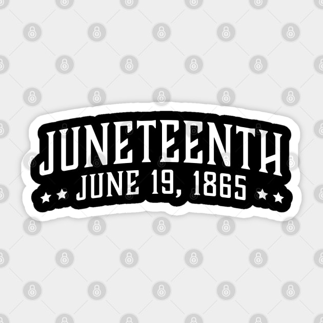 Juneteenth June 19, 1865, Black history, African American Sticker by UrbanLifeApparel